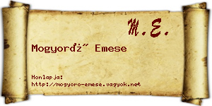 Mogyoró Emese névjegykártya
