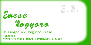 emese mogyoro business card