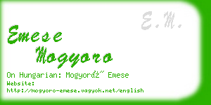 emese mogyoro business card